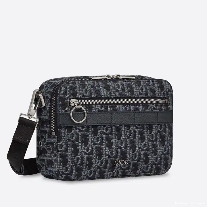 Cheap Safari Blue Motif Messenger Navy Canvas Dior Oblique 0516 Luxury